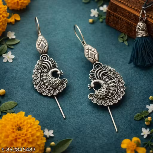 EP.102.4 BRASS SILVER EARRING
