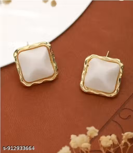 ST-9011 WHITE STONE EARRING