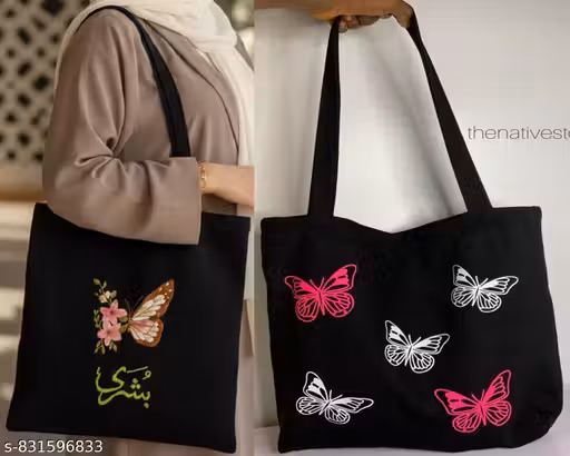 Trendy Canvas Tote Bag for Women & Girls | Eco Friendly Tote | Spacious Laptop, Travel & Daily Use Shoulder Bag with Zipper & Multi Pocket | Stylish Work, College & Shopping Handba