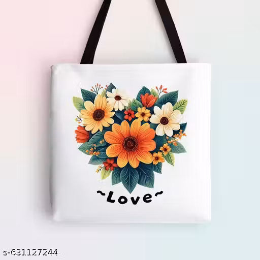 Women Tote Bag Versatile Unisex Canvas Tote Bag for Casual, College, Travel: Stylish ,Quote, love, flower & Canvas Tote Bag for Girls and Boys - Explore Now! Affordable, Trendy, Durable, Eco-Friendly, Large Capacity, Fashionable, Daily Use, Top-Notch Qual