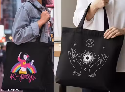 Trendy Canvas Tote Bag for Women & Girls | Eco Friendly Tote | Spacious Laptop, Travel & Daily Use Shoulder Bag with Zipper & Multi Pocket | Stylish Work, College & Shopping Handba