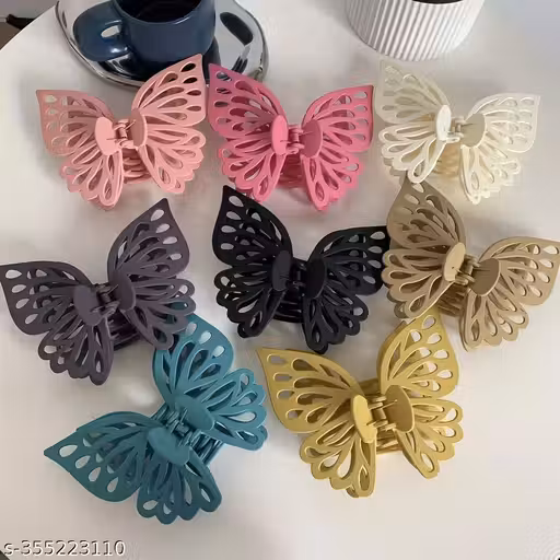 2Pcs Double Butterfly Hair Clips Butterfly Claw Clips Hair Clips for Women Big Butterfly Clips for Thick Hair