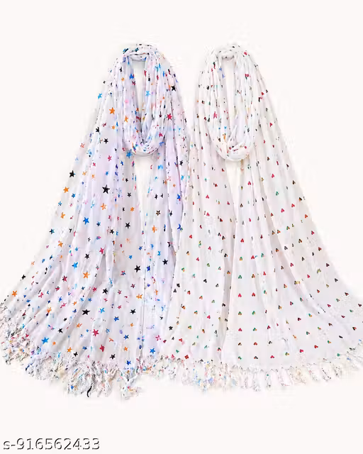 Printed Rayon Dupatta combo