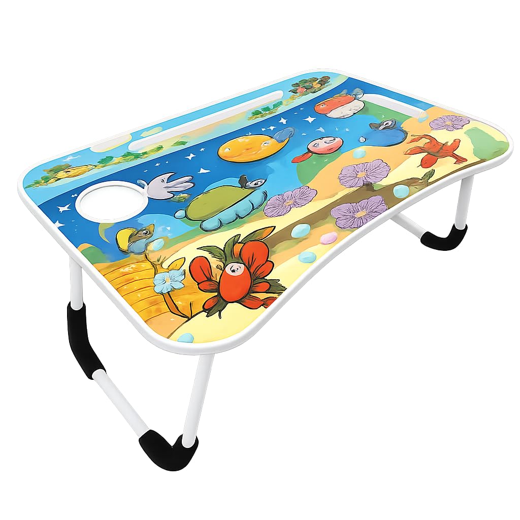 Pagal Mindset Store Foldable Study Table with Ocean Theme, Portable Laptop Desk for Home, Office, School, 60x40 cm