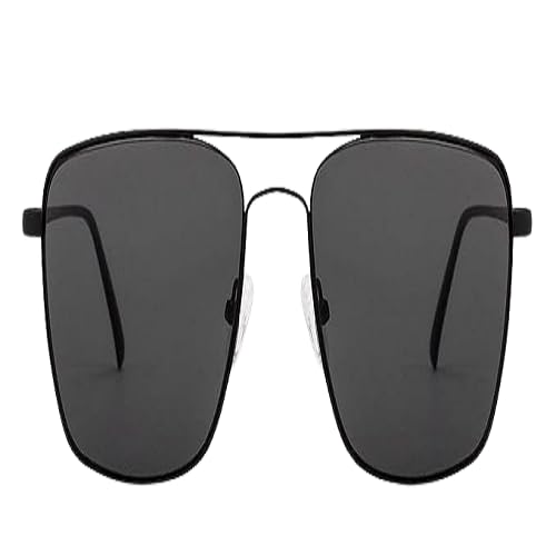 Unisex Square Aviator UV Protected Sunglasses with Metal Frame | Black Stylish Eyewear for Men & Women