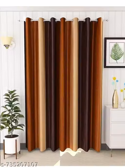 C.C Presents Premium Polyester Curtains For Bedroom, Living room & Office. (Pack of 2)