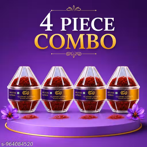 .5g +3 Pic Combo Gladore Saffron 5star Premium Quality