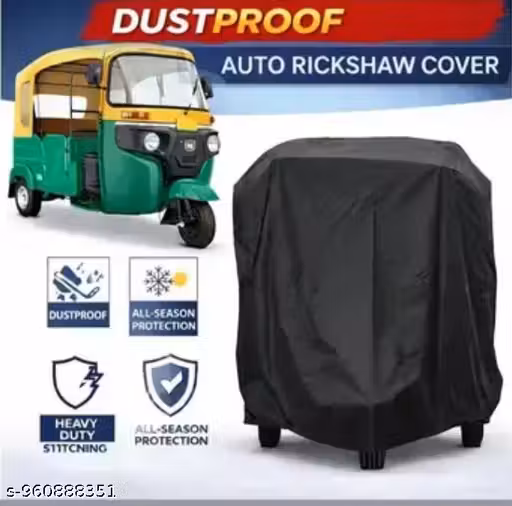Black Waterproof Body Cover for Bajaj RE Auto Rickshaw