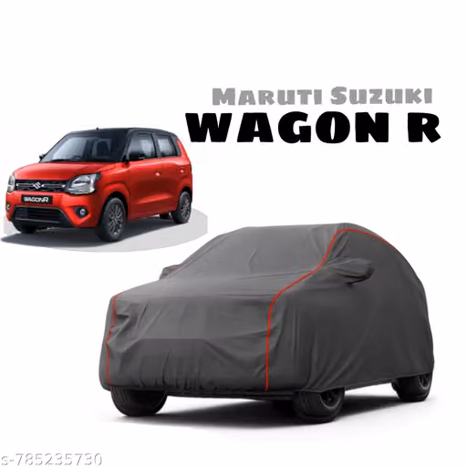 Car Cover for Maruti Suzuki New Wagon R | Waterproof, Dust & UV Wishlist Share Protection | Mirror Pockets | Elastic Grip | Premium Fabric | Wagon r Car Cover Waterproof black