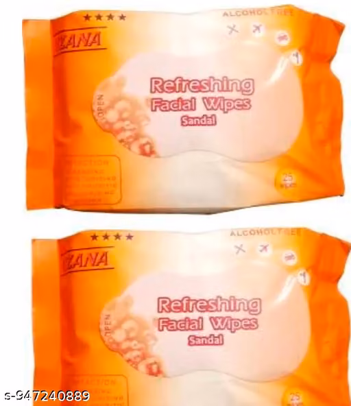 FreshGlow Sandal Face Wipes – Gentle Skin Cleansing Wet Wipes