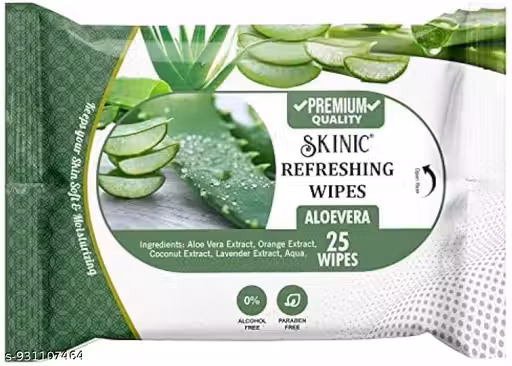 Aloe Vera Face Wipes | Hydrating & Refreshing Wet Wipes | Gentle Skin Cleansing | For All Skin Types