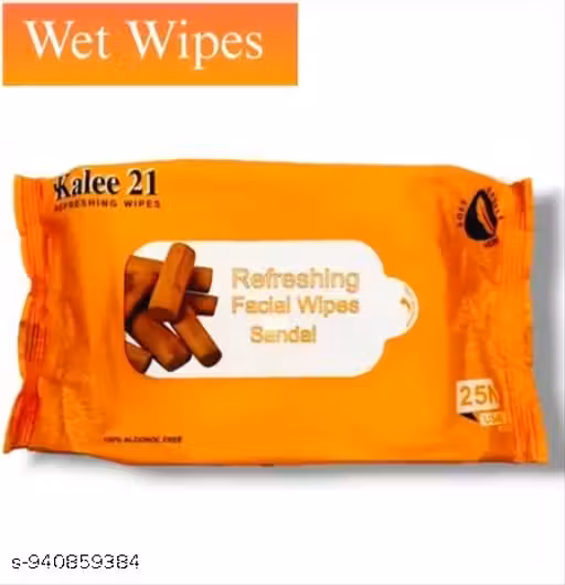 GlowFresh Sandal Facial Wet Wipes | Deep Cleansing & Refreshing Face Wipes for Soft Skin