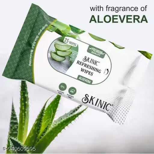 Fresh Glow Aloe Vera Face & Hand Wet Wipes | Soft & Gentle Skin Cleansing Wipes | Pack of 1
