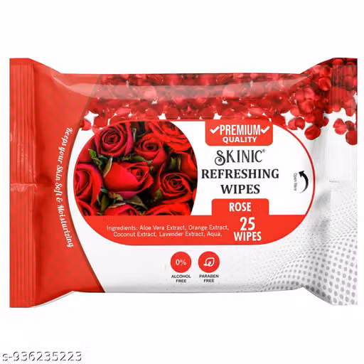Rose Fresh Face Wipes for Deep Skin Cleaning & Makeup Removal | Soft Wet Tissue Pack