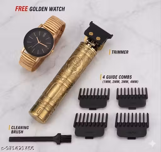 BUY STYLISH GOLD TRIMMER GET FREE GOLD WATCH