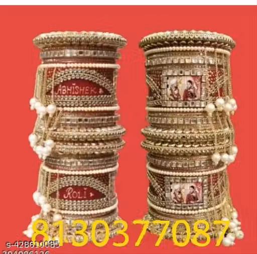 PHOTO FRAME,,, 4 LATKEN BANGLES,CHUDA ,CHOODA,LAATHI,PUNJABI CHUDA