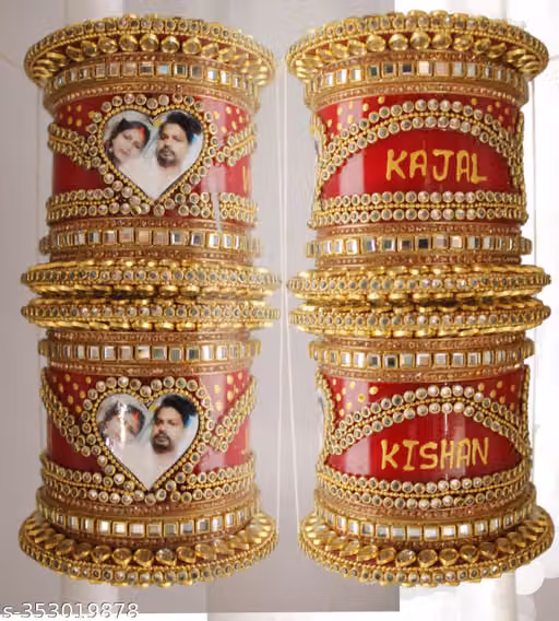 Rajwada Name Photo Kangan Heart Frame