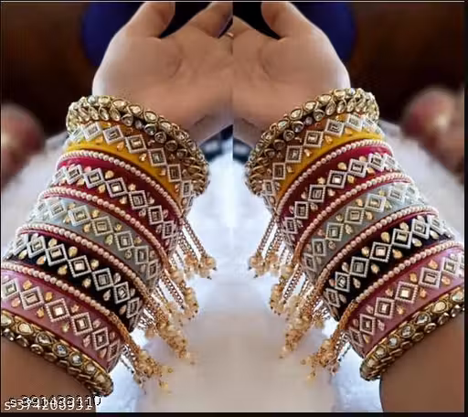 RAJASTHANI MULTI , BRIDE CHUDA, WEDDING CHUDA With LAKHKAN