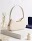 White sling bag The Aura Crescent – Minimalist Cream Shoulder Bag