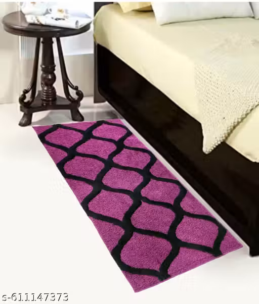 (22x55)inch Premium Soft Microfiber Rug Bed Runner for Hallway – Anti-Skid, Geometric Design, Washable Carpet Mat for Home Décor 22x55inch