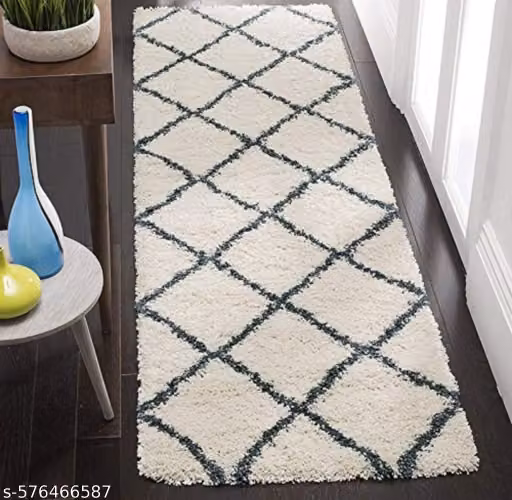 (2x4)Feet Premium Soft MicrofiberRug for Hallway – Anti-Skid, Geometric Design, Washable Carpet Mat for Home Décor 2x4Feet