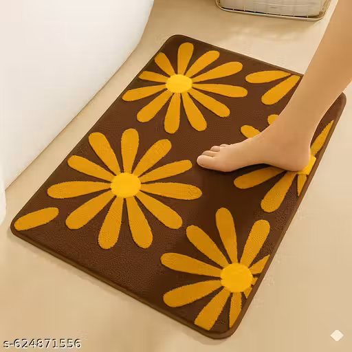 Minget Premium Ultra Soft Export Quality Microfiber Anti-Skid Floor Mat | Solid color Soft Absorbent Bath Mat (16x24)inch multipurpose Mat