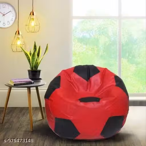 RED BLACK FOOT BALL CHAIR XXXL