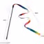 1 Pcs Cat Rainbow Wand Toys,Satin & Elastic Teaser for Kittens & Adult Cats - Indoor Exercise, Fun Games, Stress Relief