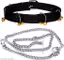Pedigone Black Ghungroo Collar With Chain for medium breed dog