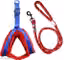 Pedigone Red Blue Fur Cross Red Lead for medium breed dog