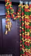 Pack of 10 multi colour pom pom lady with golden Bell 36 inch