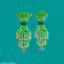 Pack of 2 green &white colour combination handmade jhumar for wall and door hanging approx length 27 inch