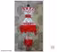 Pack of 1 decorative handmade centre hanging jhumar red and white colour combination approx length 28 inch Diwali decoration items