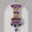 Pack of one purple and bicer combination centre hanging one hook jhumar for home decoration approx length 18 inch