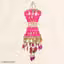 1 pcs beautiful Rani colour centre hanging jhumar with mirror sequence work for a allegiant look, used for wall and home hanging decoration approx length 20 inch