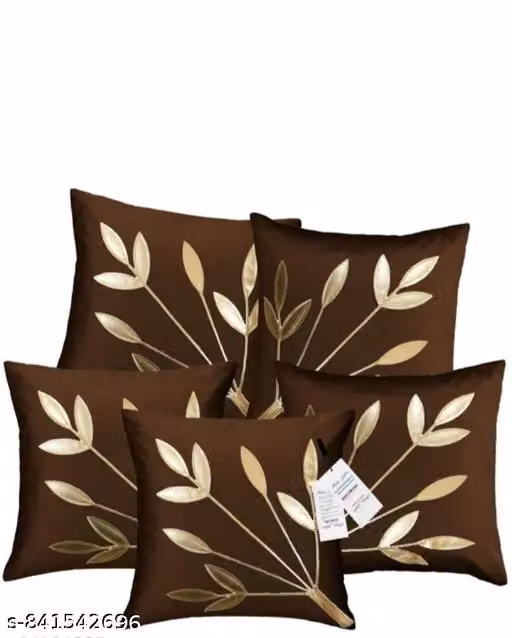 A.S.Tradres Cushion Cover Set , home decor cushion cover | silk cushion cover |pack of 5 size 16x16 inches and 40x40 cm