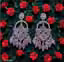 Stylish Ruby Purple Floral Chandbali Earrings For Girls & Women