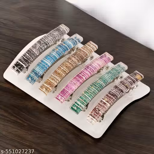 Hair clips for women and Girls Pack of 6, Hair clip for Girls, Hair clips for Women stylish, Barrette for women, hair clip women, Black Plain hairclip, clip for hair, Back clips for women (pack of 6)