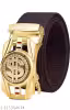 SPR FASHION HUB Men’s Brown Nylon Auto Lock Golden Buckle Belt (Waist Size 28 to 34)