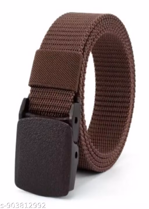 SPR FASHION HUB Men's Brown Auto Lock Buckle Belt (Size 28 to 34)
