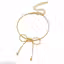 Golden Bow Bracelet for Women | Adjustable Gold Plated Bow Chain Bracelet