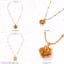 Rose Flower Pendant Necklace for Women & Girls | Gold Plated Elegant Floral Charm Chain | Lightweight Fashion Jewelry Gift