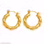 Luxury Twisted Gold Hoop Earrings for Women – Elegant Braided Chunky Hoop Jewelry
