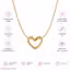 Minimalist Gold Heart Pendant Necklace for Women | Elegant Love Heart Chain Necklace | Trendy Korean Style Jewellery