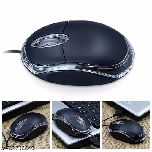 Top Trendy Wired Mouse | 1000 DPI Optical Sensor | Plug and Play | Compatible with PC, Laptop (Black)