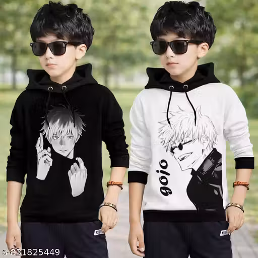 Boys Round Neck Printed Blended Cotton Tshirt -combo Pack Of 2