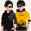 Kids Boys Hooded Neck Pure Cotton Printed Regular Fitted T Shirt, Pack of 2