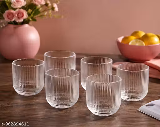 Premium Crystal Glass Set – Elegant Design, Durable Quality & Perfect for Everyday Use Pack of 6