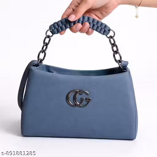 New stylish blue handbag for girls casual,party,wedding use |Adjustable long strap with premium chain handle sling bag |