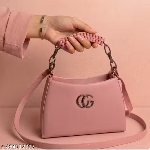 pink handbag for women| sling bag for casual use |trending bags for girls| adjustable strap sling bag|{pack of 1}